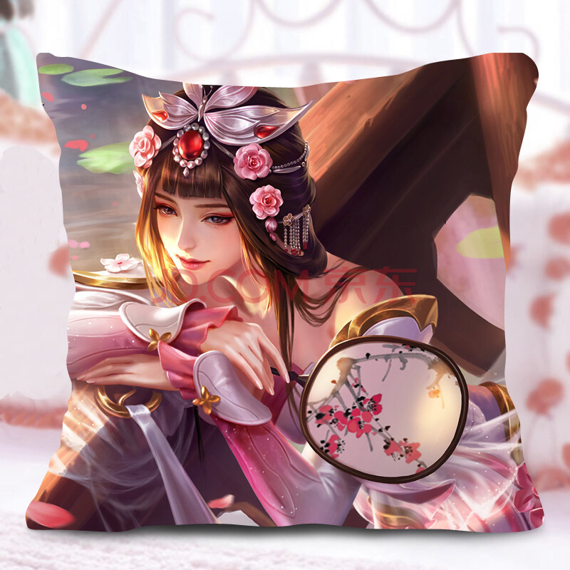 王者荣耀梦奇抱枕周边游戏皮肤赵云李白韩信靠枕抱枕玩具礼品 甄姬