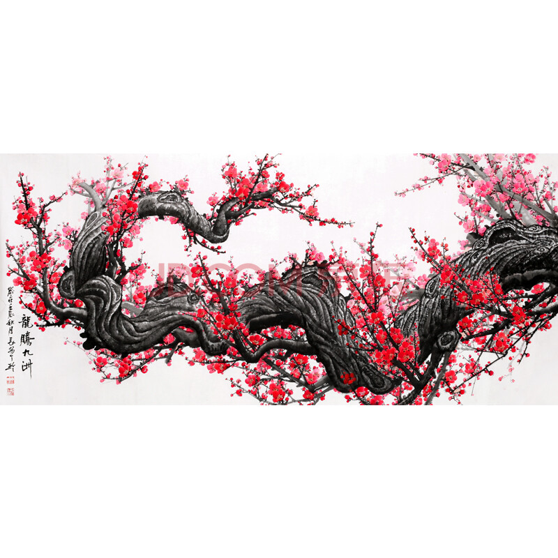 陕西美协会员 长安画坛实力派画家 丁玲《龙腾九州》352