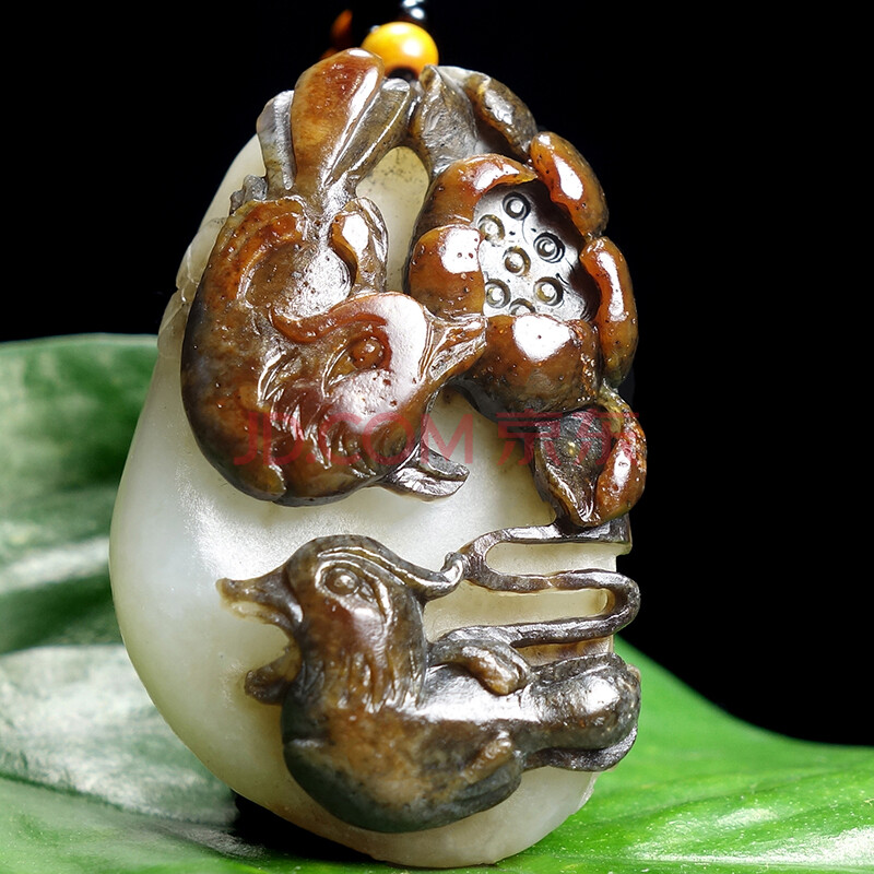 玉雕大师王维红作品 和田玉喜事连连挂件 43.484克 石时代