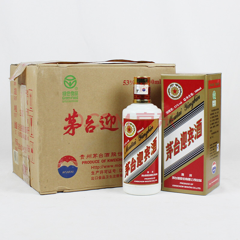 茅台迎宾酒 2010年 53度 500ml 1箱6瓶 【80】(老酒)