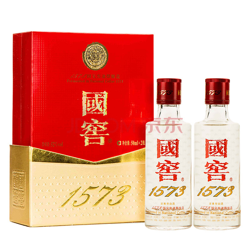 泸州老窖 国窖1573 浓香型白酒 52度50ml*2瓶 礼盒装（防伪查询标志随机附带 介意勿拍）节日送礼,泸州老窖 国窖1573 浓香型白酒 52度50ml*2瓶 礼盒装（防伪查询标志随机附带 介意勿拍）节日送礼,第1张