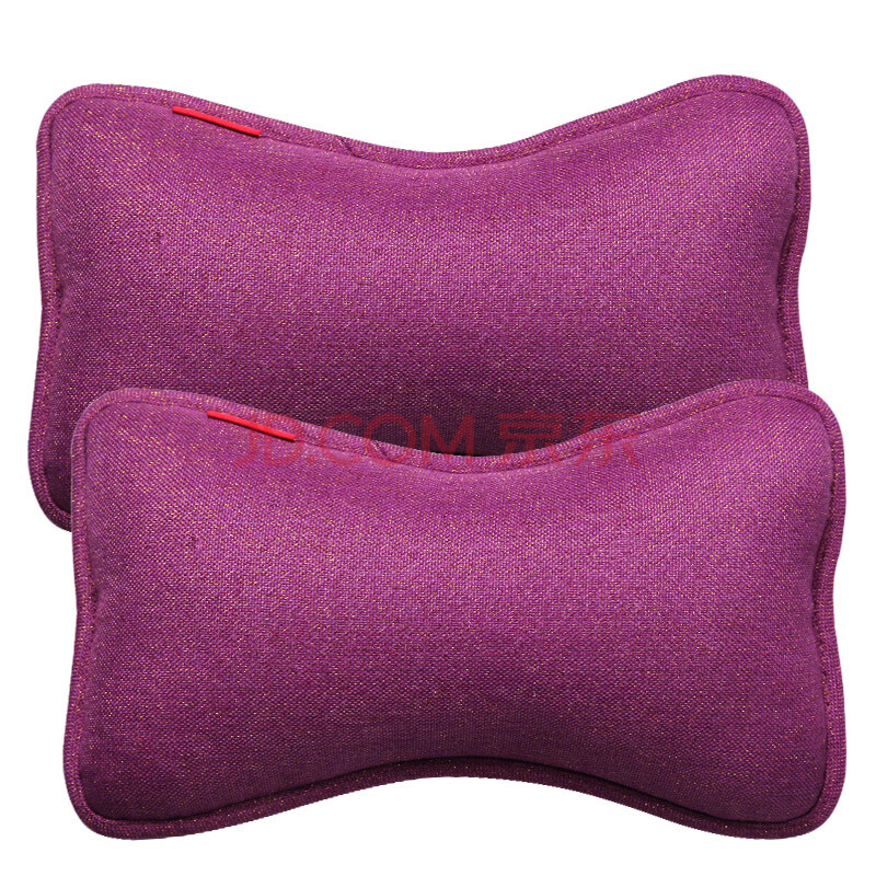 荞行健五福系列汽车枕颈椎枕苦荞壳填充一个 五福紫一个