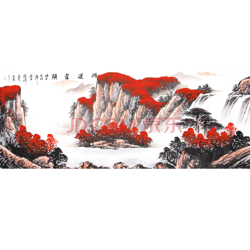 《鸿运当头》 蒋伟 职业山水画家 180*69 4941