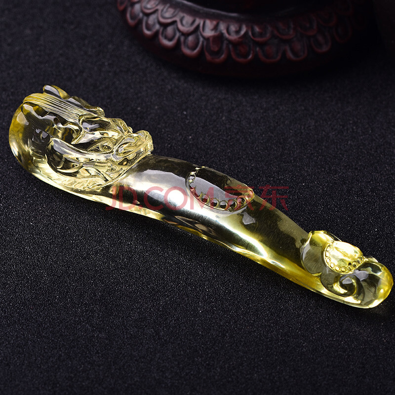 黄水晶龙头如意117.