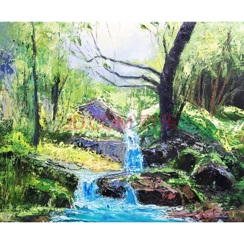 杨洸《泉》50x60cm 布面油画