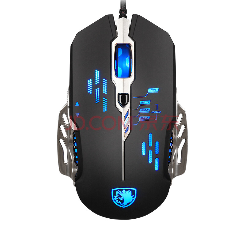 赛德斯(sades)闪翼 炫光呼吸灯游戏鼠标(黑色)英雄联盟h1z1电竞有线