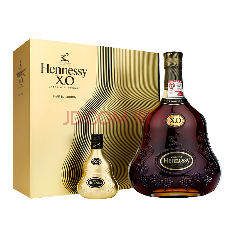 高华仕 轩尼诗xo700ml金色礼盒装干邑白兰地 原装进口 洋酒