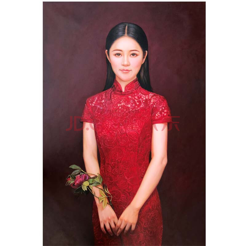 刘喜兴《古典丽人》 布面油画