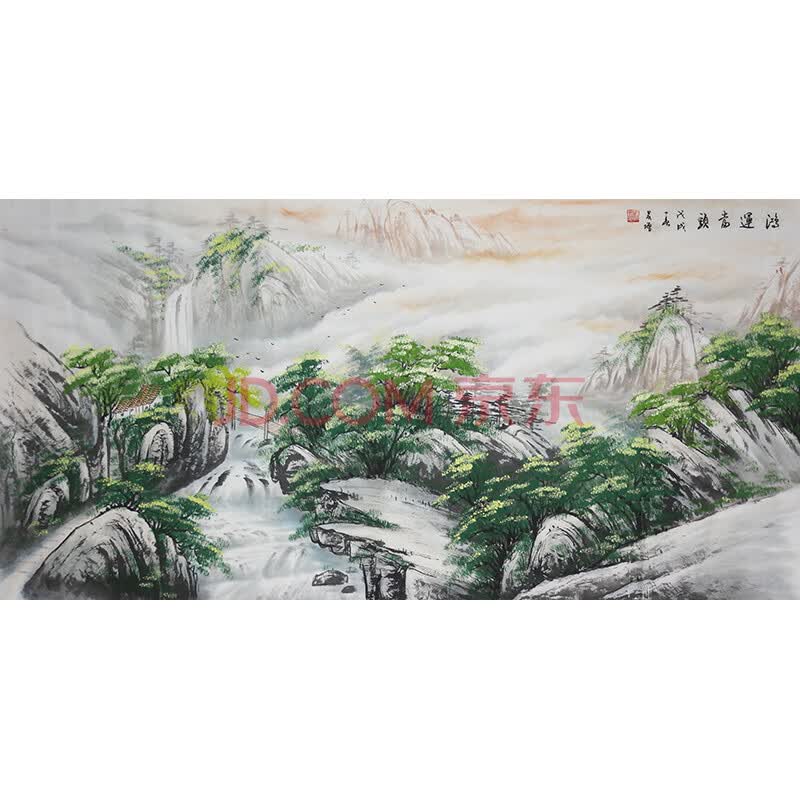活画大师 吴增《鸿运当头》夜现观音 支持合影 l52