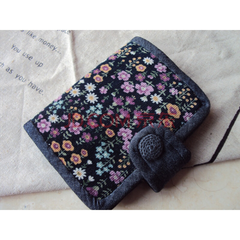手缝包布 二折短款钱包 女士钱包 手工布艺包 布包 款二 拉链位