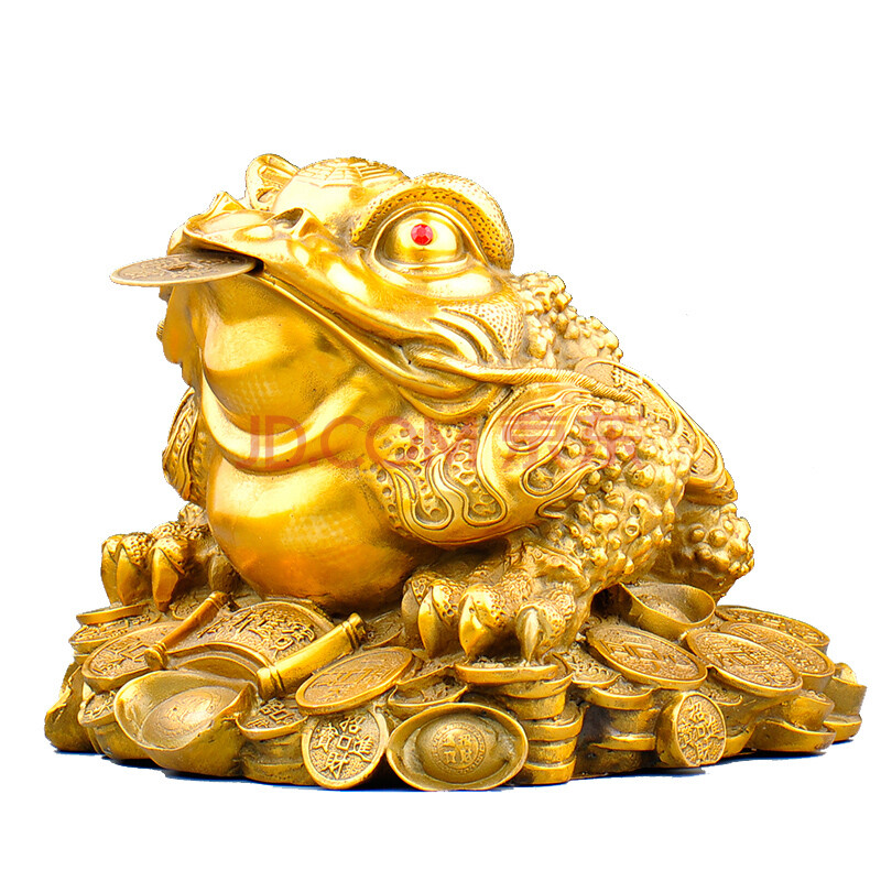 足金蟾蜍摆件大号开业乔迁商务工艺礼品金蝉居家摆设铜饰品 特大金蟾