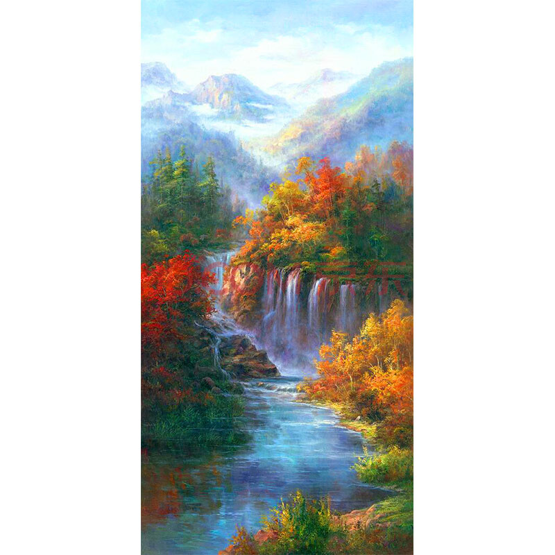 广州美协 林树新《源远流长》精品油画