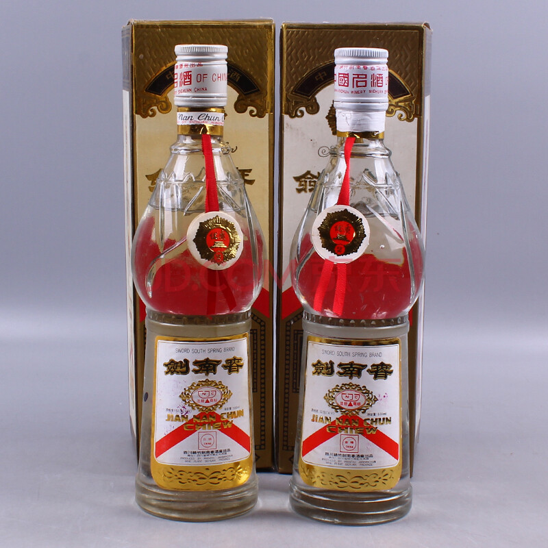 劍南春(白蓋) 1992年 52度 500ml 2瓶 【74】(白酒 老酒 收藏酒)