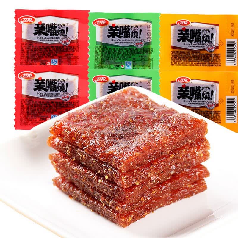 卫龙辣条 亲嘴烧面筋13g 辣片豆腐干小包装 特产小吃休闲零食品 麦辣