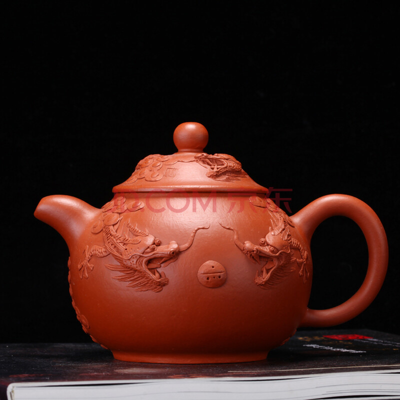 朱亮 紫砂壶 朱泥《五龙争霸之莲子》475cc 荣宝拍卖