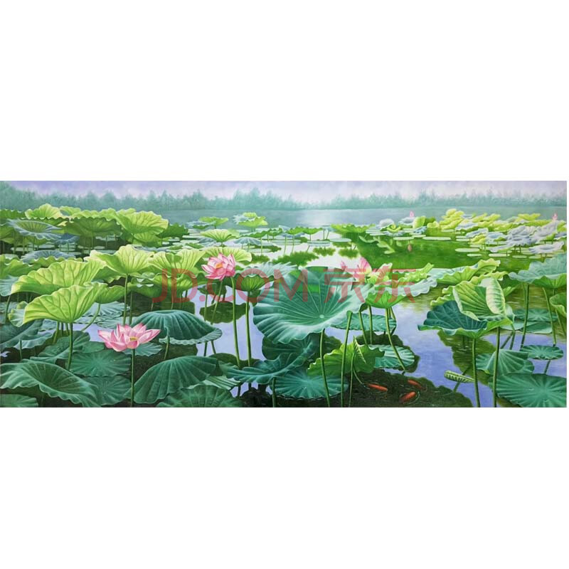 刘喜兴 巨幅《仲夏潋滟荷花塘》 收藏级珍品