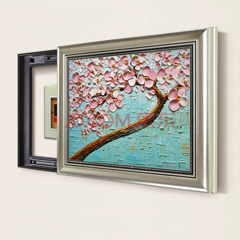 巢里巢外电表箱装饰画欧式配电箱花卉挂画现代简约开关电源总闸墙画可