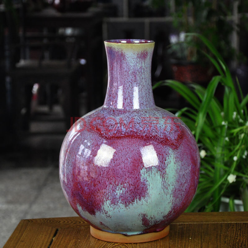 省大师 丁建中 天球瓶 钧瓷 hx0141