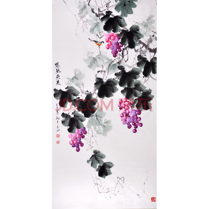 中国当代花鸟画研究院副院长霍玉山《紫气东来》