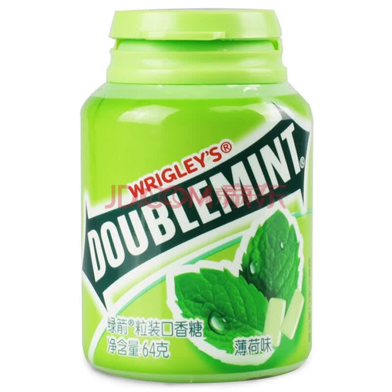 绿箭粒装口香糖40粒瓶装64g(新旧包装随机发)