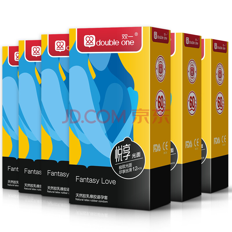 双一悦享光面避孕套 12只装*6盒