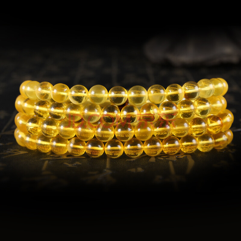 情人节 聚富安神 8mm高品质水嫩通透金珀108佛珠37.