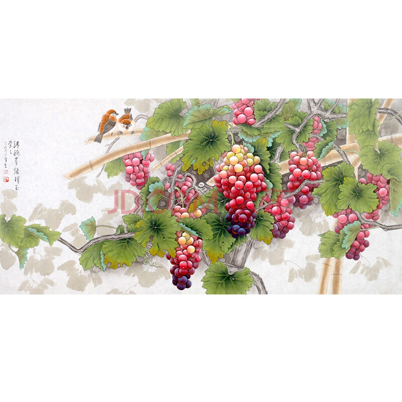 有亲笔授权 国家一级美术师 李年生《清秋雀语》