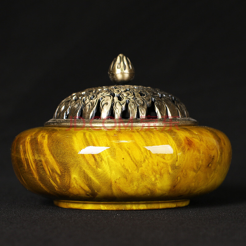 黄金樟 天然瘤疤 香炉烟灰缸两用家居摆件113mm78mm