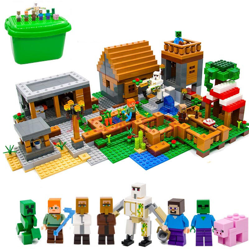 儿童礼物 我的世界积木玩具男孩子拼装7儿童8村庄9房子6岁 我的世界