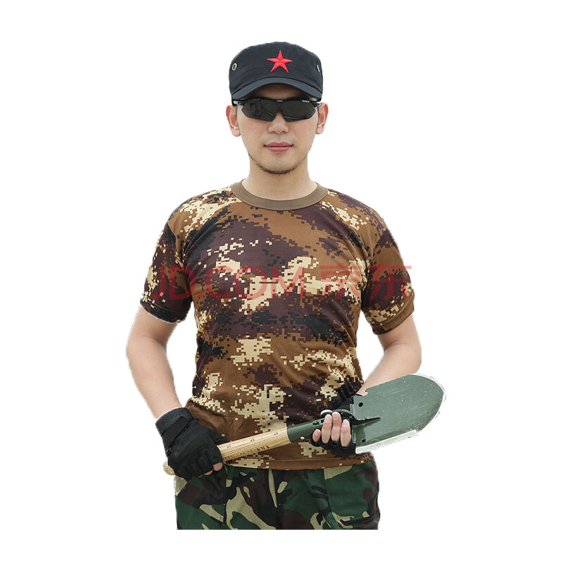 z迷彩服军训t恤短袖 夏季速干圆领迷彩训练半袖体恤衫 沙漠迷彩 115