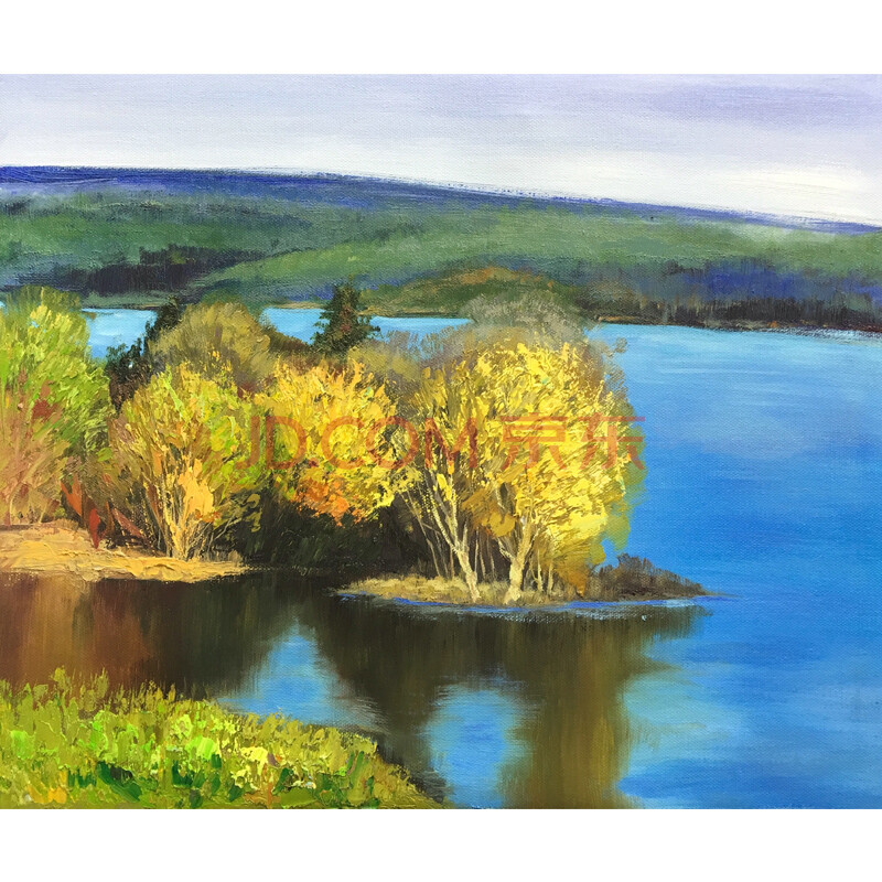 杨洸《水天一色》50x60cm 布面油画