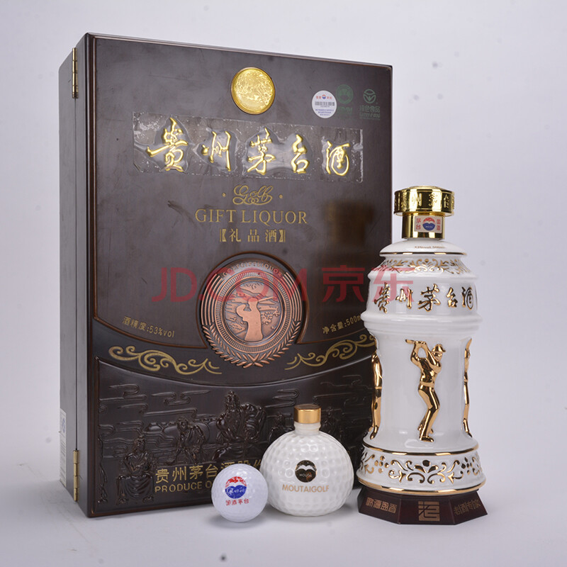 茅台酒(高尔夫礼品酒)2011年 53度 500 90ml 1盒【55】中国名酒拍卖
