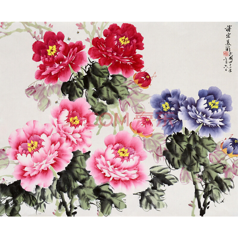 宋美龄《牡丹》