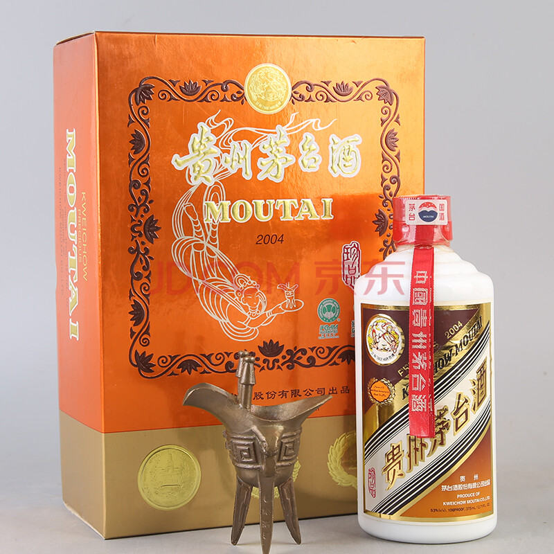 茅台酒 2004年 53度 375ml 1瓶 【6】(名酒 收藏品)-珍品拍卖-京东