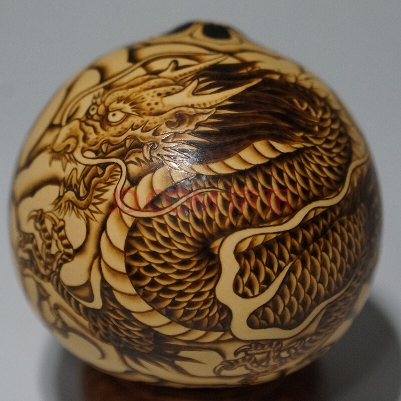 【非遗原创】龙行天下 葫芦烙画 纯手工制作 收藏佳品