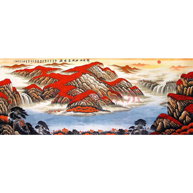 中国书画家协会会员 孔庆义 《锦绣江山》 丈二大幅