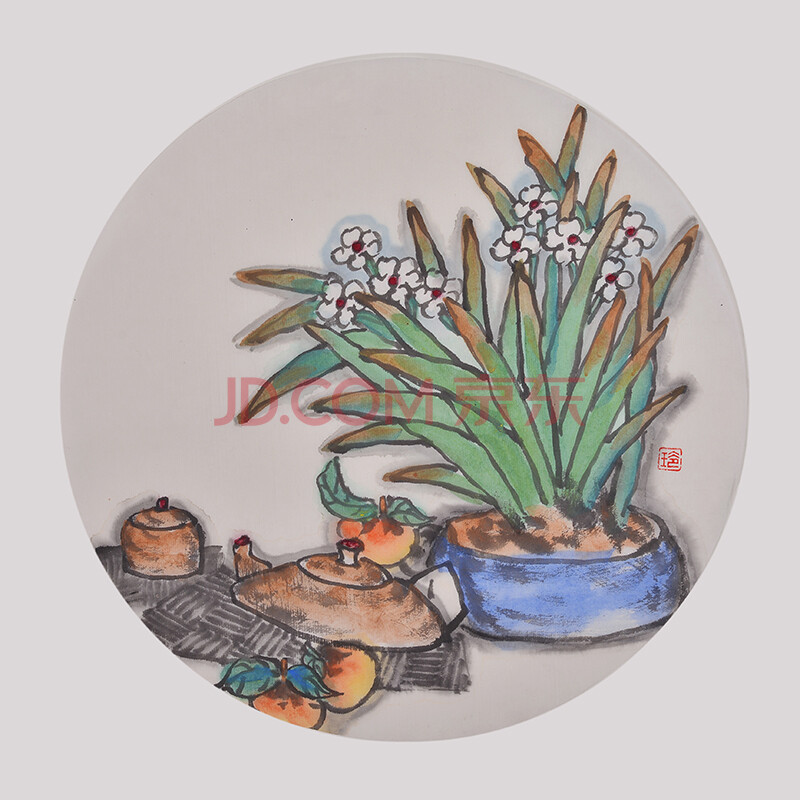 张艳玲《花开福运》当代著名画家