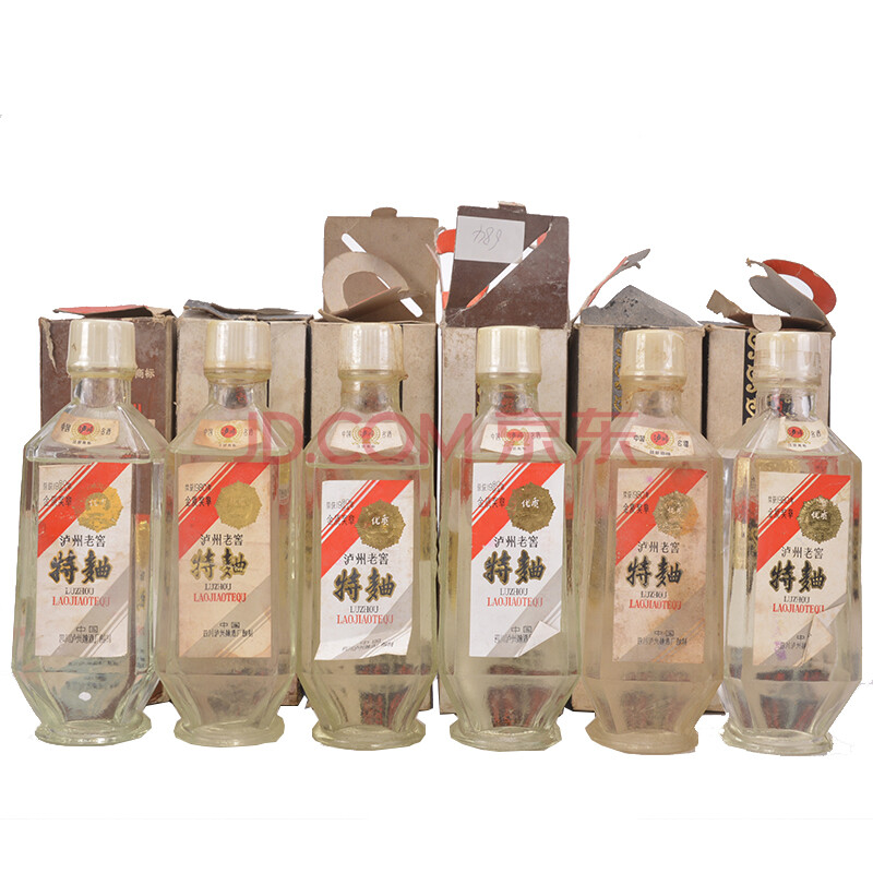 80年代 高度 泸州老窖特曲(透明膜方瓶)250ml 6瓶【46】中国名酒拍卖