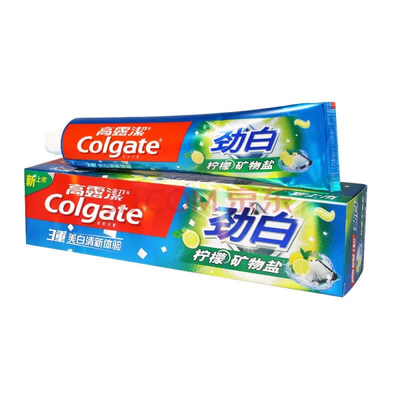 高露洁劲白柠檬矿物盐牙膏 120g