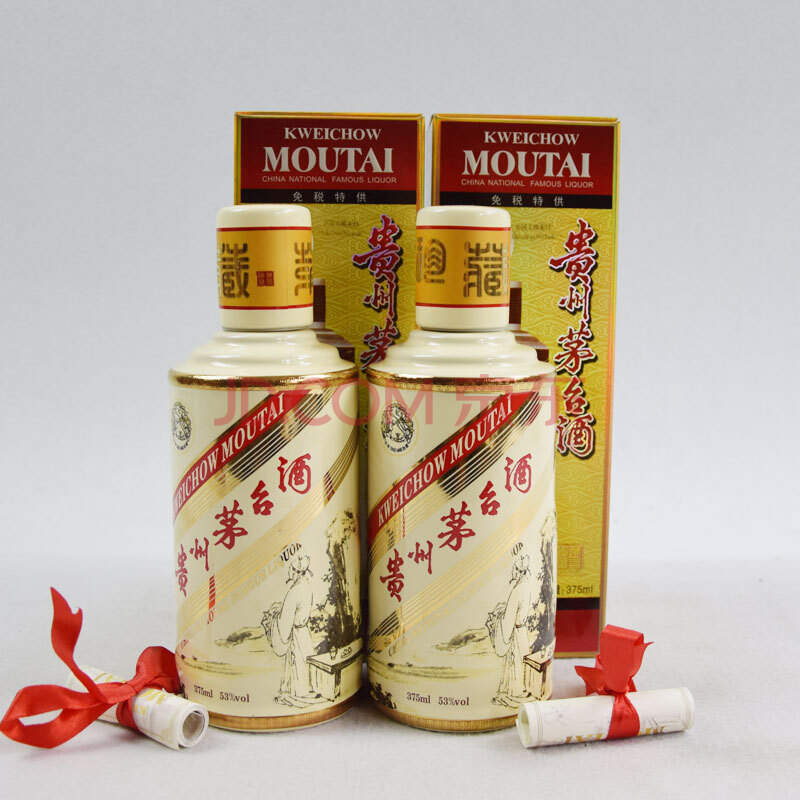 茅台酒(卡慕李白 小批量勾兑)2017年53度375ml 2瓶【25(名酒 白酒