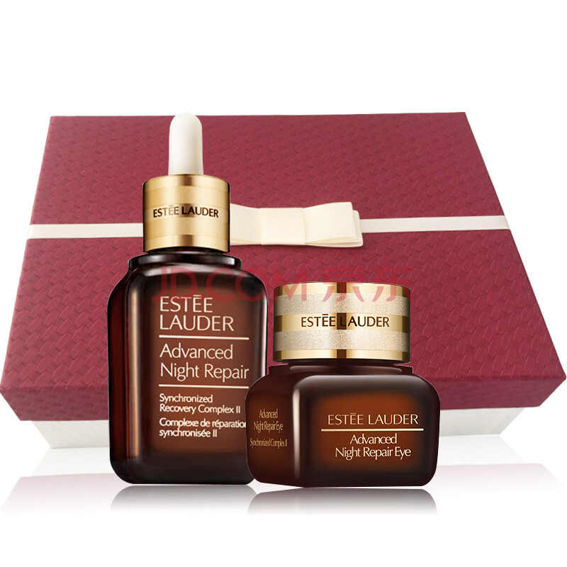 雅诗兰黛(estee lauder)特润护肤套装(小棕瓶眼霜 精华礼盒装)