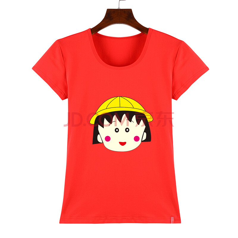 aikebv 夏短袖修身t恤2016潮牌新款棉韩版清新纯卡通学生t恤 大红色