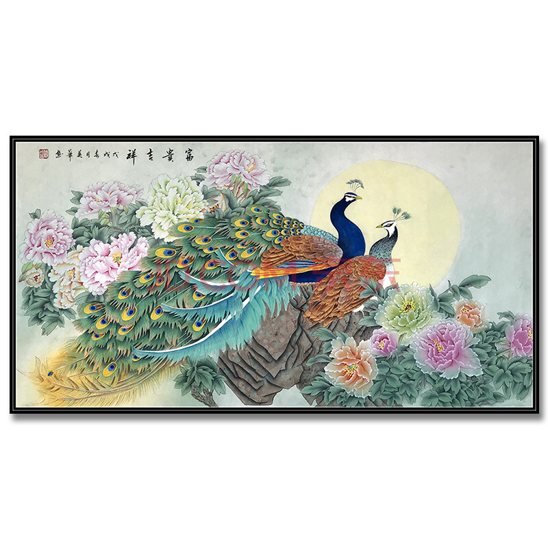 中国美协会员,营口市文化名人 顾英华《富贵吉祥》