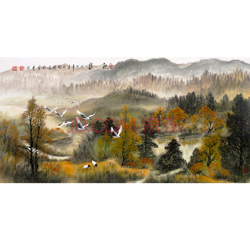 画家合影 广西西林画院院士 实力派画家 周佑林《秋韵》【即刻拍】