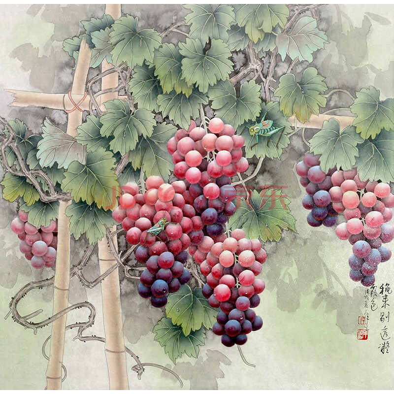 有亲笔授权 国家一级美术师 李年生《苍枝碧叶》