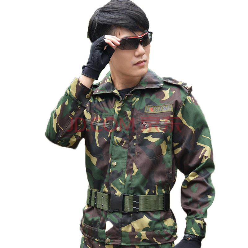 07式军迷服饰迷彩服套装男野战服丛林迷彩服 户外cs装备作训服 军绿色