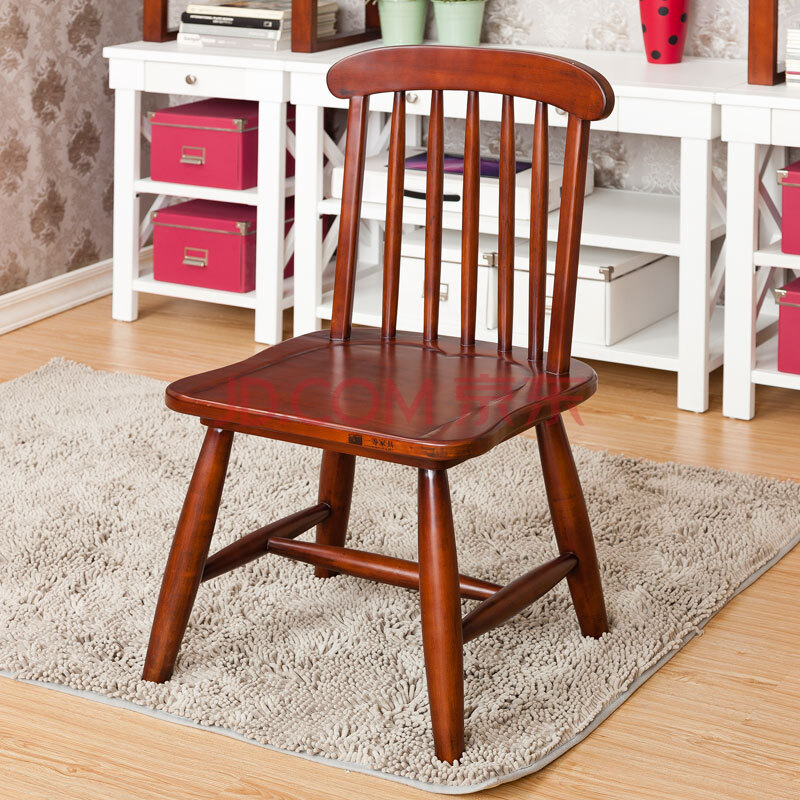 外供家地中海木质椅靠背椅高档上网椅 现代简约温莎实木小椅子 k0212