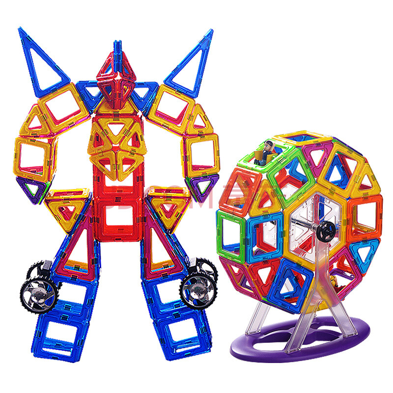提拉积木磁力棒吸铁石积木立体创意拼插拼图diy拼装成人积木玩具磁