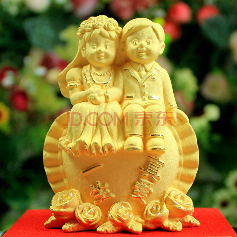 绒沙金摆件 结婚婚庆礼品 真爱一生(大)