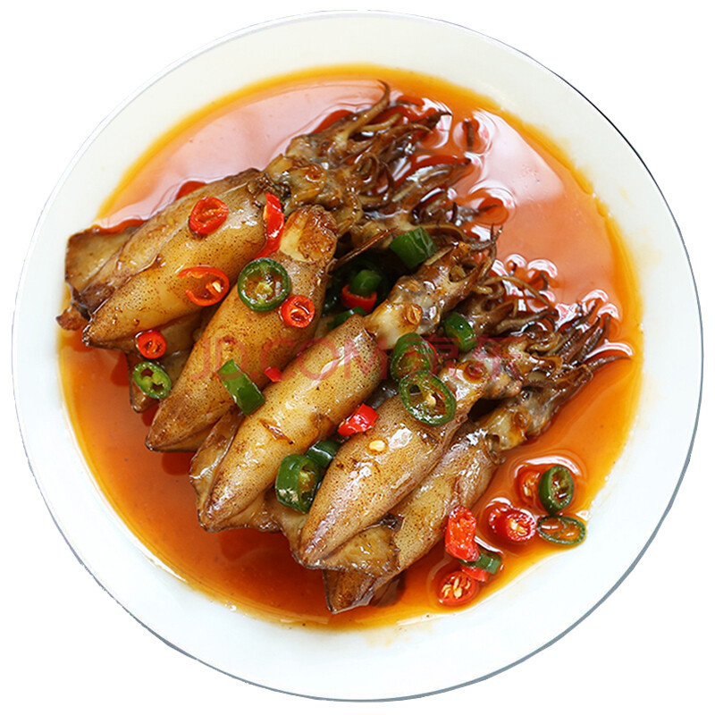 渔人百味 海兔麻辣小海鲜熟食即食笔管鱼 300g 罐装 麻辣海兔 300g*1